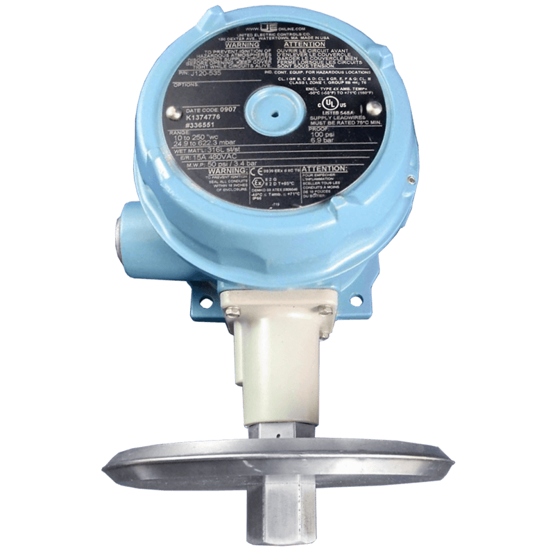 United Electric Pressure Switch, 120 Series Type J120 Models 530 to 535